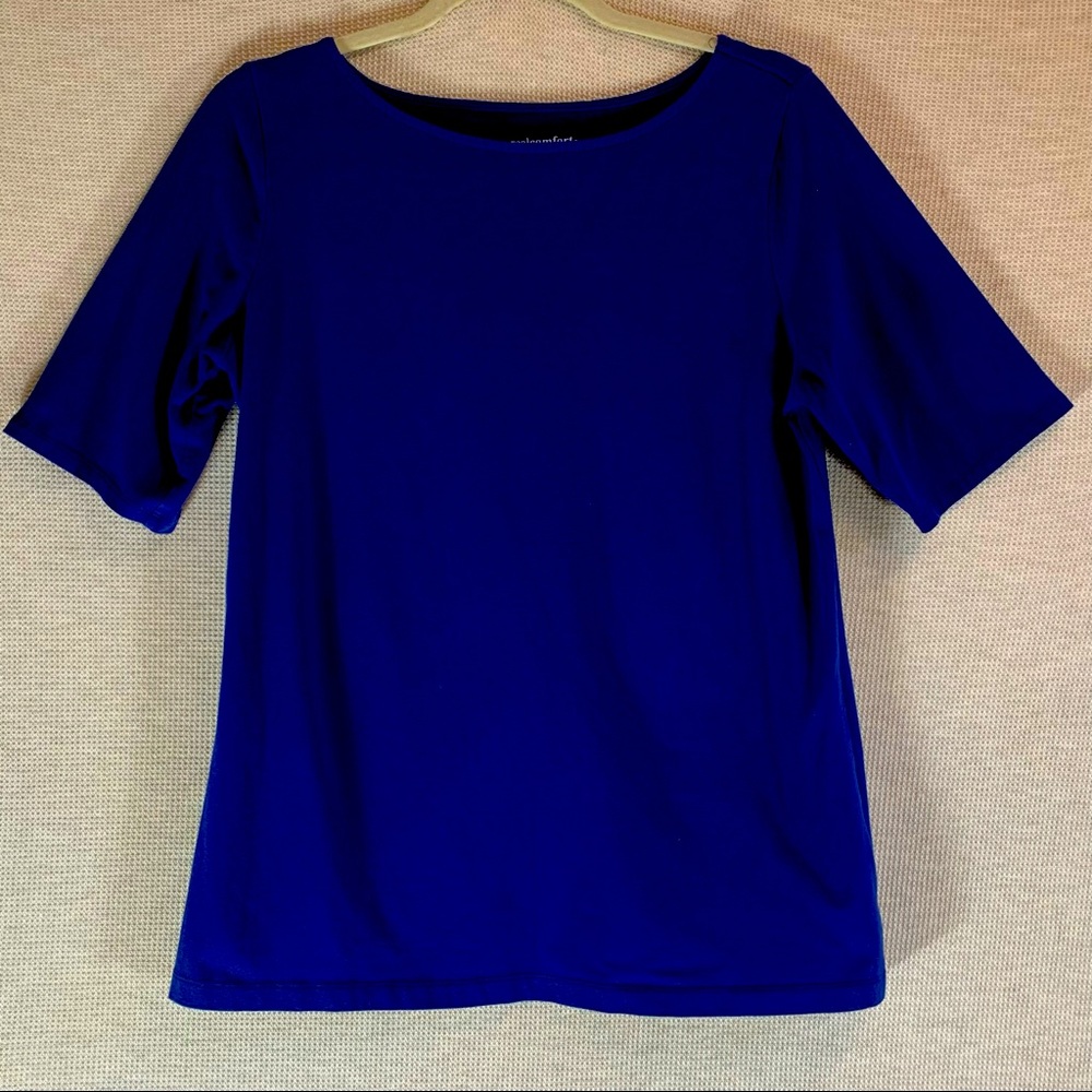 REAL COMFORT by CHADWICK’S- Royal Blue Top